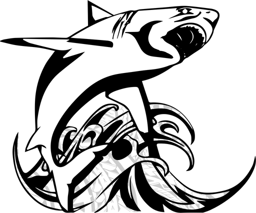 Swimming Shark Flask - Flask - Leilanis Attic