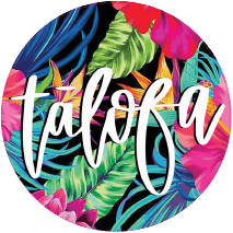 Talofa Floral Circle Sticker - sticker - Leilanis Attic