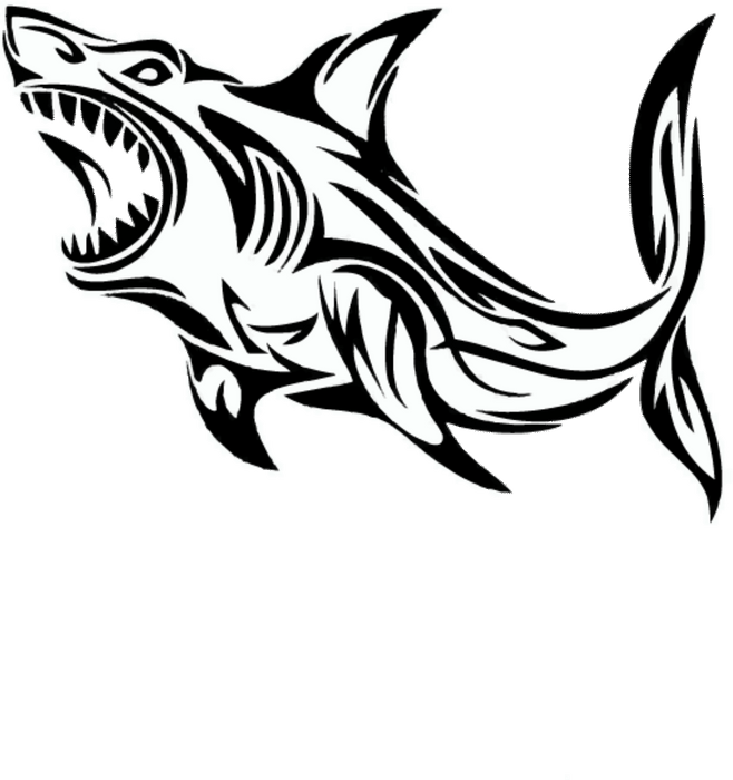 Tribal Shark Flask - Flask - Leilanis Attic