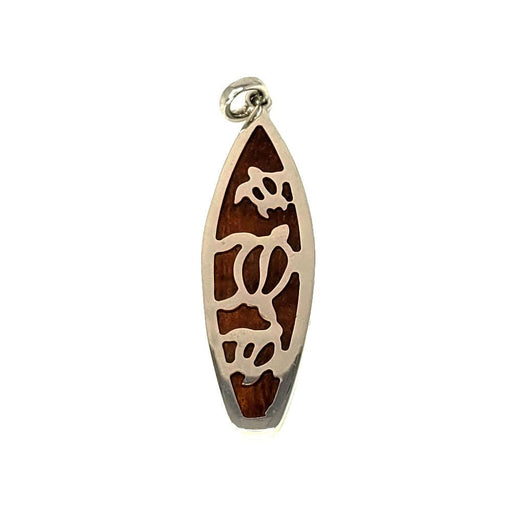 Triple Honu Pendant with Hawaiian Koa Wood Inlay - Pendant - Leilanis Attic