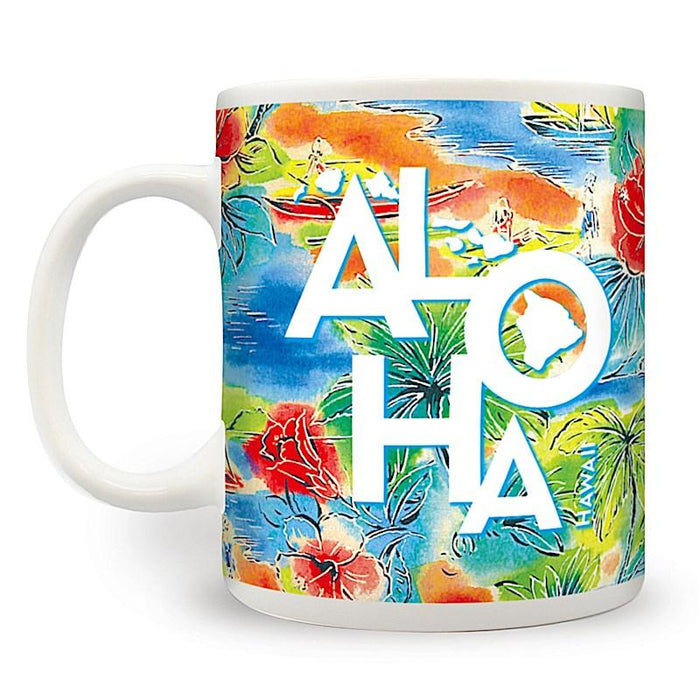 "Tropical Aloha" 14oz Coffee Mug - Mug - Leilanis Attic