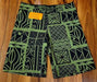 Wailoa “Green Block Tribal” Board Shorts - Board Shorts - Mens - Leilanis Attic