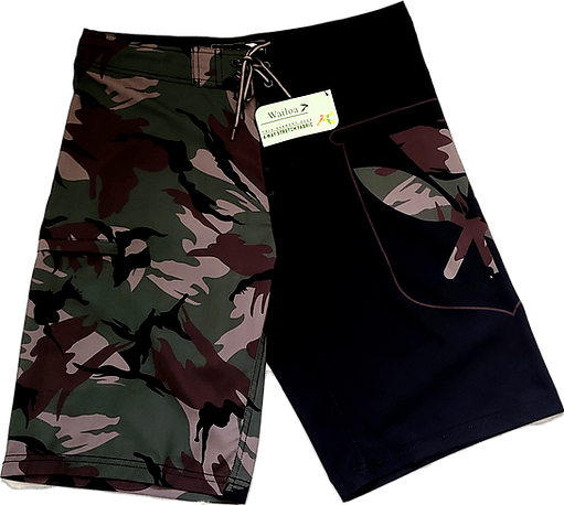 Wailoa “Green Camo Kanaka” Board Shorts - Board Shorts - Mens - Leilanis Attic