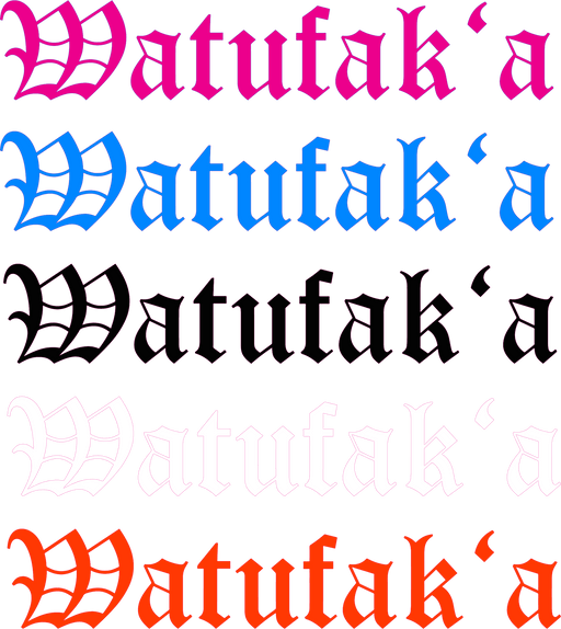 Watufaka old english Sticker - sticker - Leilanis Attic