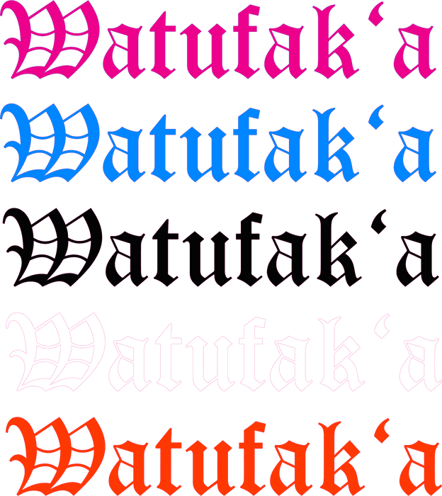 Watufaka old english Sticker - sticker - Leilanis Attic