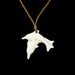 White Bone Double Dolphin Necklace - Jewelry - Leilanis Attic