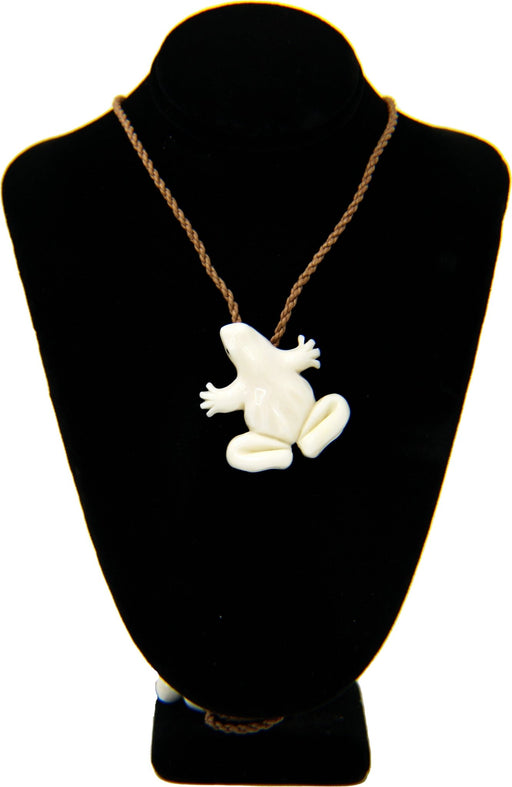 White Bone Frog Necklace - Jewelry - Leilanis Attic