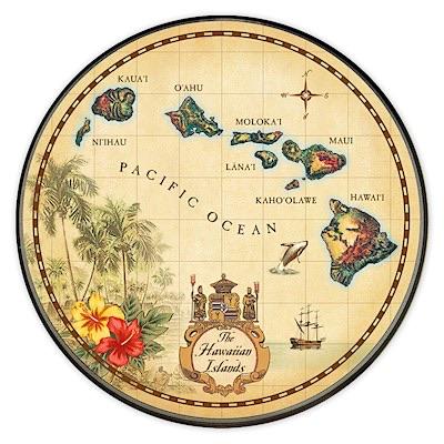 Wireless Charger “Islands of Hawaii” - tan - Stationery - Leilanis Attic
