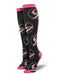 Women's "Santa Cruz Waves" Size 9-11 Knee-High Socks, Charcoal Pink - Socks - Leilanis Attic