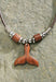 Wood Whale Tail Rubber Cord Necklace - Jewelry - Leilanis Attic