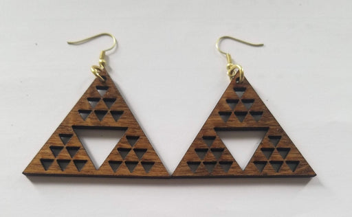 Wooden Tribal Mauna Kea 19-Triangle Earrings - Jewelry - Leilanis Attic