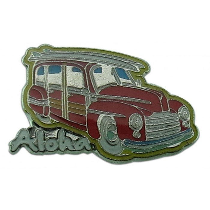 Woodie Car Enameled Pin - Brooches & Lapel Pins - Leilanis Attic