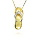 14KT Gold Hawaiian Slipper Pendant with Diamond Straps - Leilanis Attic