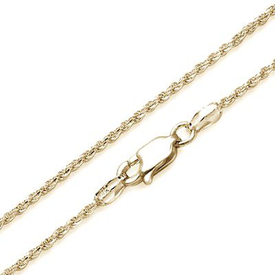 14KT Gold Rope Necklace Chain, 1.25mm - Leilanis Attic