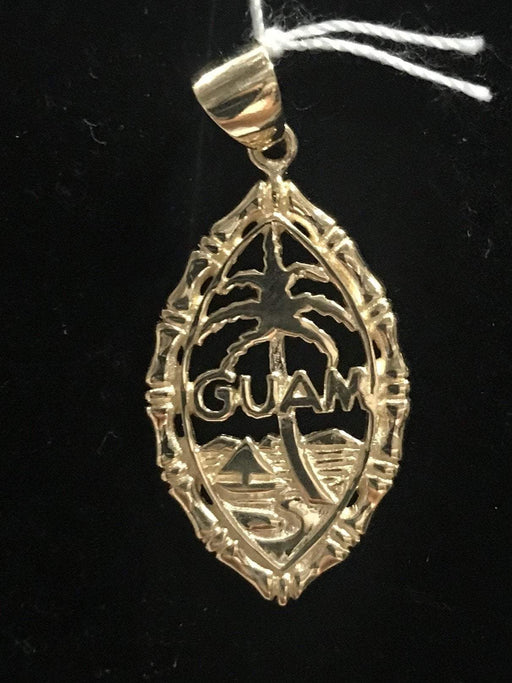 14kt Yellow Gold Guam Seal Pendant (Medium) - Leilanis Attic