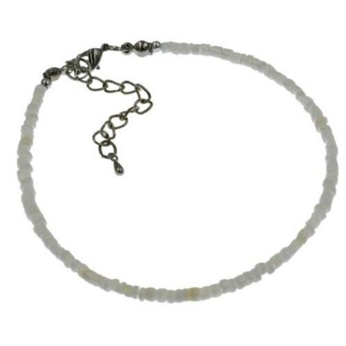 DK Hawaiian Collection Jewelry 2-3MM White Clam Shell Bracelet/Anklet
