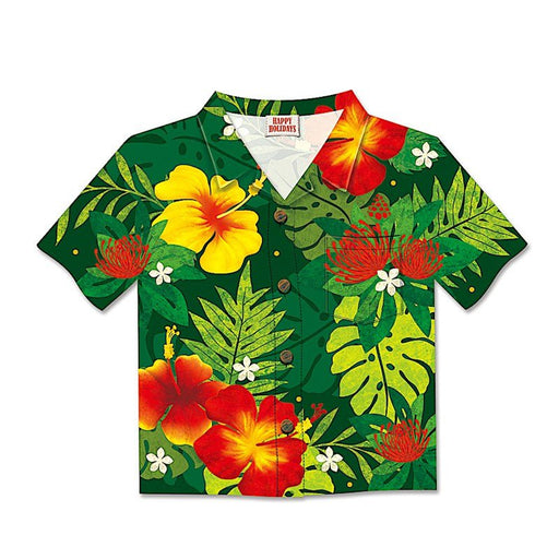 Madden Greeting Card 8-CT Box Aloha Shirt “Floral Monstera”