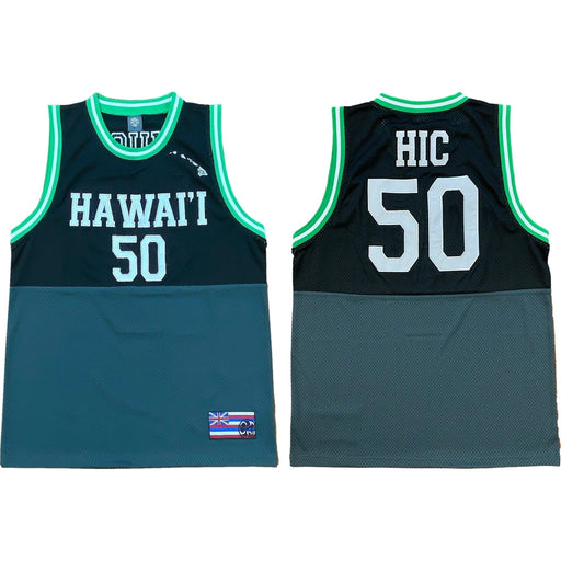 HIC “Norfolk” Hawaii Basketball Jersey Tank, Black - Leilanis Attic
