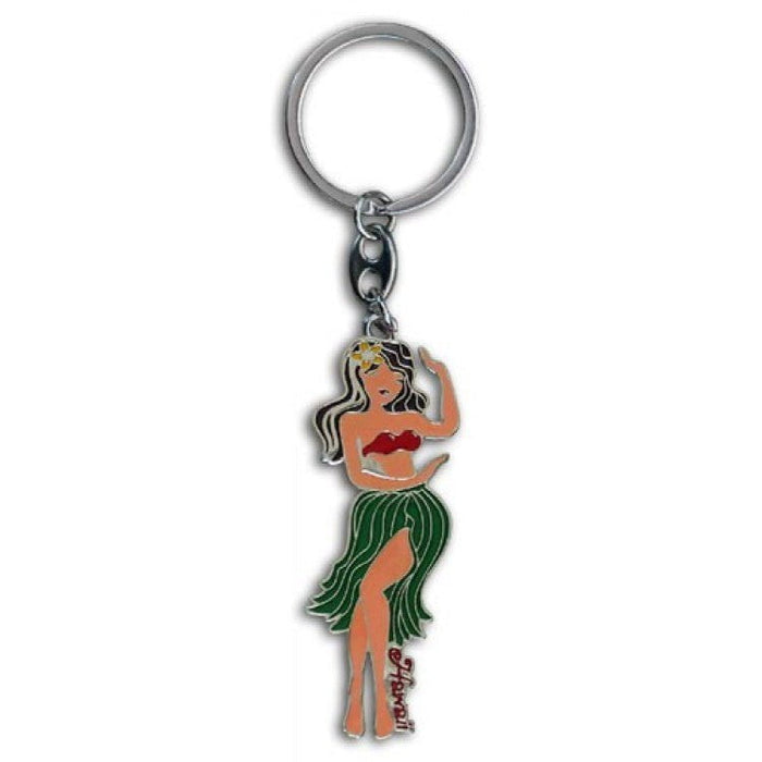 KC Hawaii Keychain Hula Girl Metal Keychain