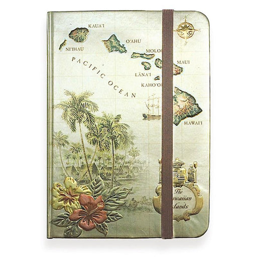 Madden Stationery "Islands of Hawaii" Foil Notebook with Elastic Band