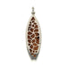 Leilanis Attic Pendant Plumeria Surfboard Pendant with Hawaiian Koa Wood Inlay