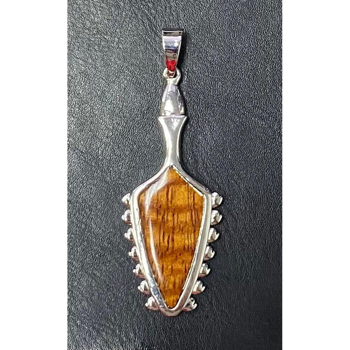 Leilanis Attic Pendant Solid Leiomano Pendant with Koa inlay