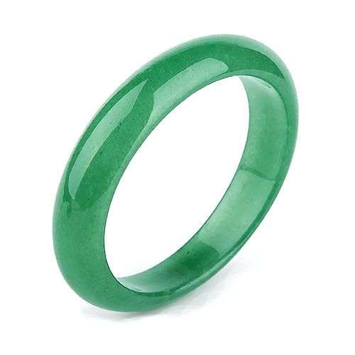 All Around Solid Green Jade Bangle - Leilanis Attic