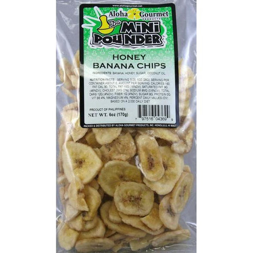 Aloha Gourmet Da Mini Pounder Honey Banana Chips - Leilanis Attic