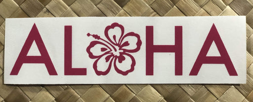 Aloha hibiscus decal - Leilanis Attic