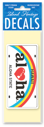 Aloha License Plate Sticker Decal - Leilanis Attic