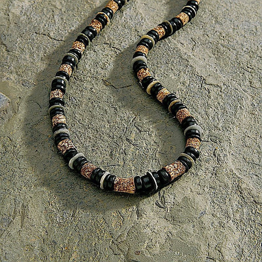 Black and Tan Shell Necklace - Leilanis Attic