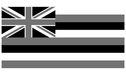 Black & White Hawaiian Flag Sticker - Leilanis Attic