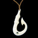 Bone Hook with Tribal Face and Mother of Pearl Dot - Leilanis Attic