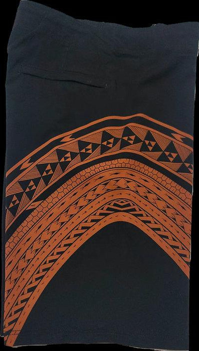 Brown Tribal Samoan Seal Board Shorts - Leilanis Attic