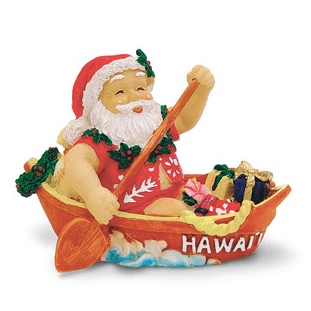 Christmas Ornament "Canoeing Santa" - Leilanis Attic