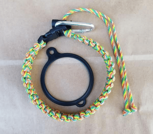 Engrave My Flask Flask Accessory Rainbow Paracord Handle with Carabiner for Water Bottles