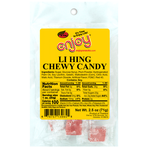 Enjoy Brand - Li Hing Chewy Candy, 2.5oz - Leilanis Attic