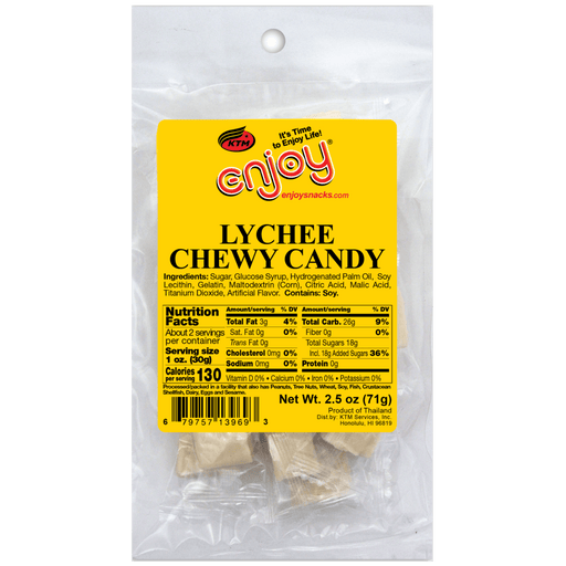 Enjoy Brand - Lychee Chewy Candy, 2.5oz - Leilanis Attic