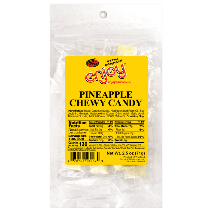 Enjoy Brand - Pineapple Chewy Candy, 2.5oz - Leilanis Attic