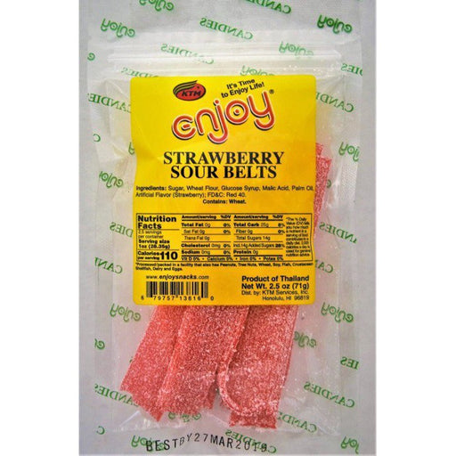 Enjoy Brand - Strawberry Sour Belts 2.5 oz - Leilanis Attic