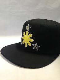 Leilanis Attic Hat Yellow Filipino Sun and Star Snapback Hat