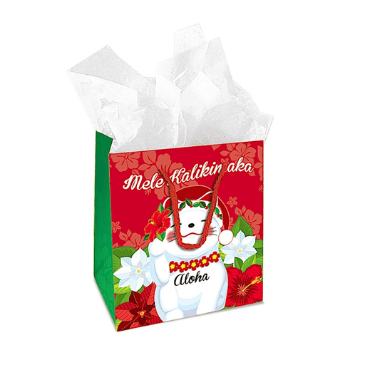 Gift Bag “Holiday Lucky Cat”, Small - Leilanis Attic