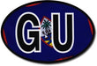 Guam Wavy Oval Sticker - Leilanis Attic