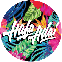Hafa Adai Floral Circle Sticker - Leilanis Attic