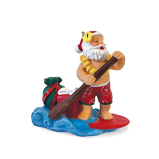 Hand Painted Ornament, Jolly Paddler Santa - Leilanis Attic