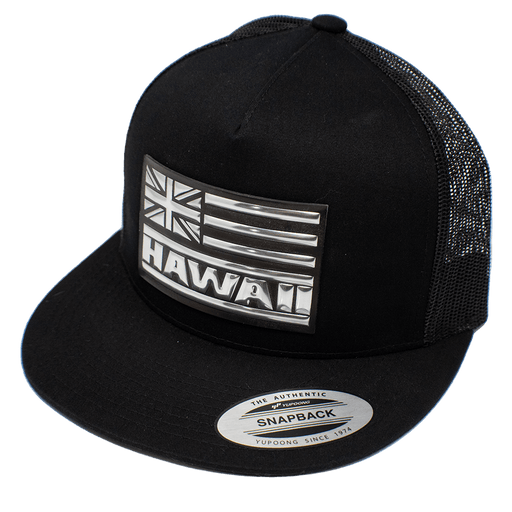 Hawaii Flag Silver Metallic Snapback - Leilanis Attic