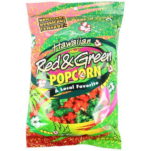 Hawaiian Hurricane Company Food Hurricane Popcorn Red and Green , Pre-Popped, 6oz