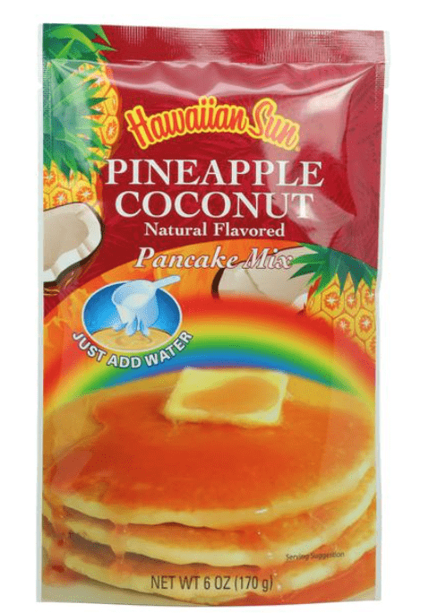 Hawaiian Sun Pancake Mix Pineapple Coconut, 6oz - Leilanis Attic
