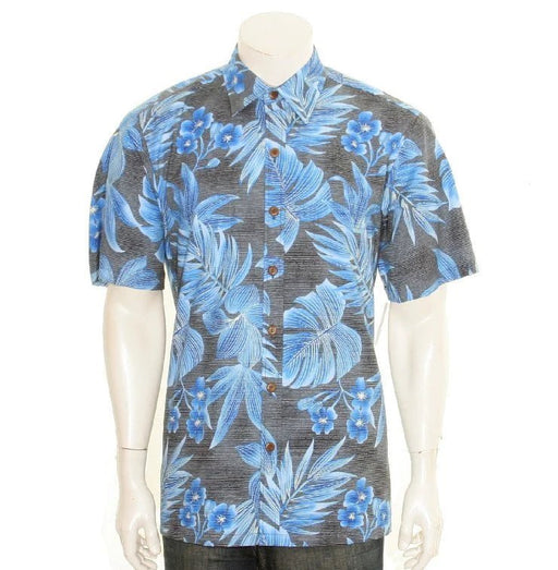 Hilo Hattie "Laulima" Aloha Shirt Black/Blue - Leilanis Attic
