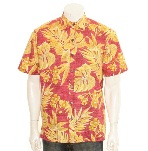 Hilo Hattie "Laulima" Aloha Shirt Red/Gold - Leilanis Attic